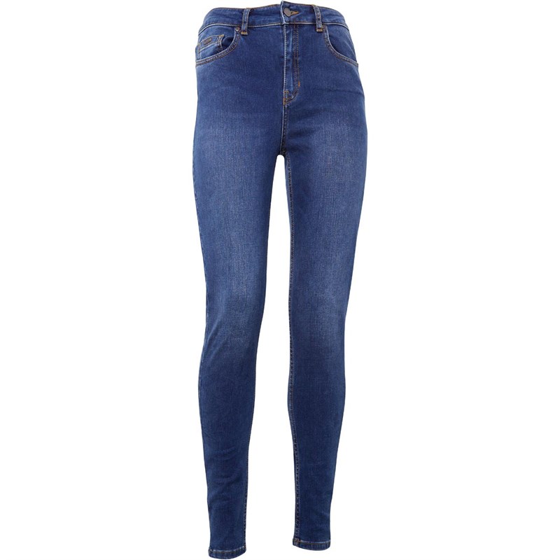 Superdry Damskie Superthermo Jeansy Skinny Denimowy Niebieski