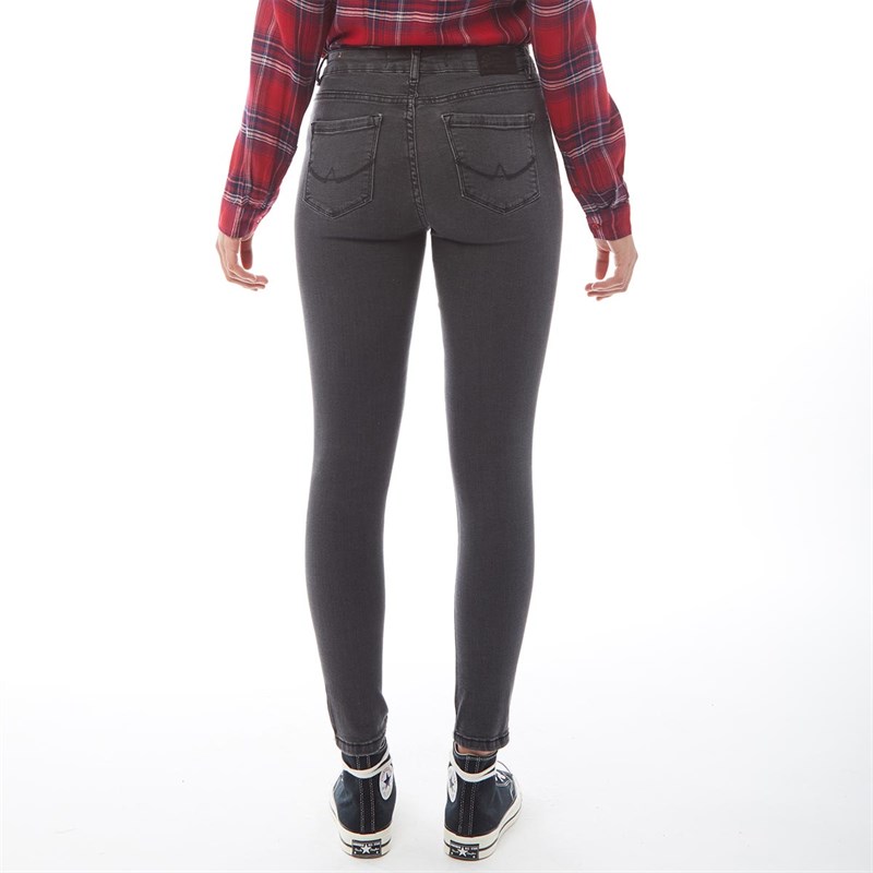 Superdry Womens Sophia High Waist Skinny Jeans Charcoal Destroy