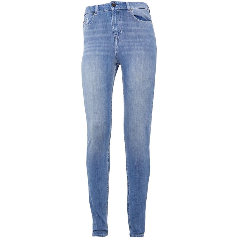 Superdry Damskie Superflex Jeansy Skinny Mid Niebieski