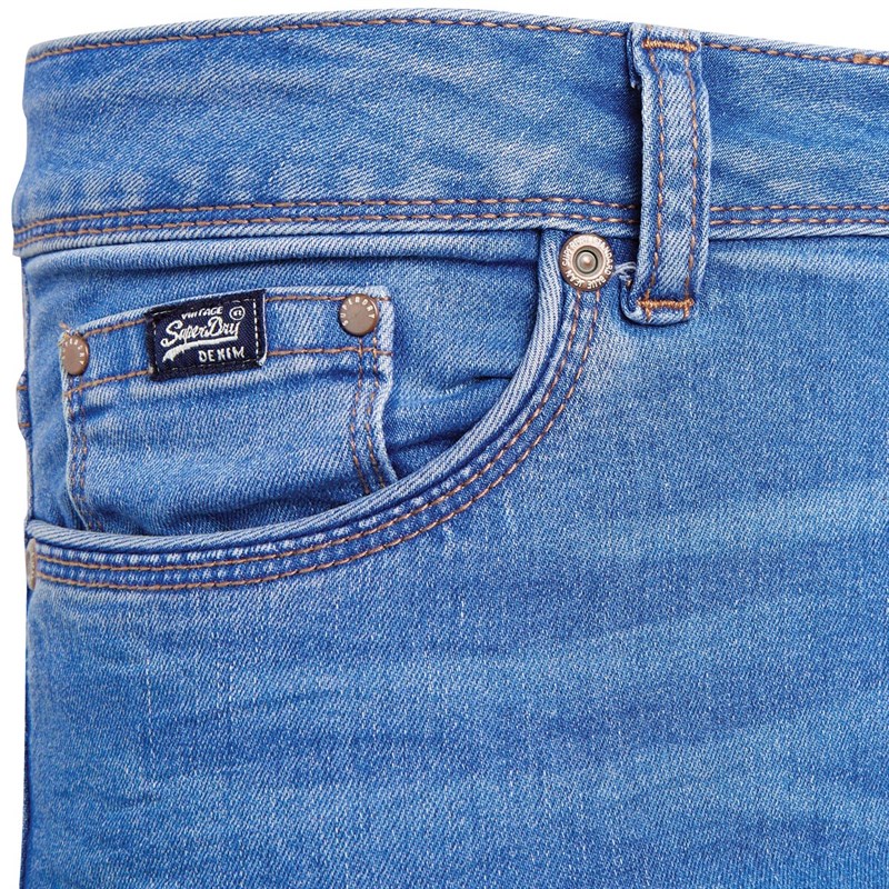Superdry Jean Slim Cassie Femme Bleu Denim