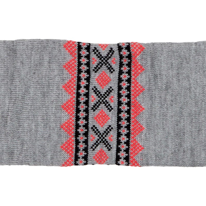 Superdry Womens Jenna Fairisle Scarf Grey Marl