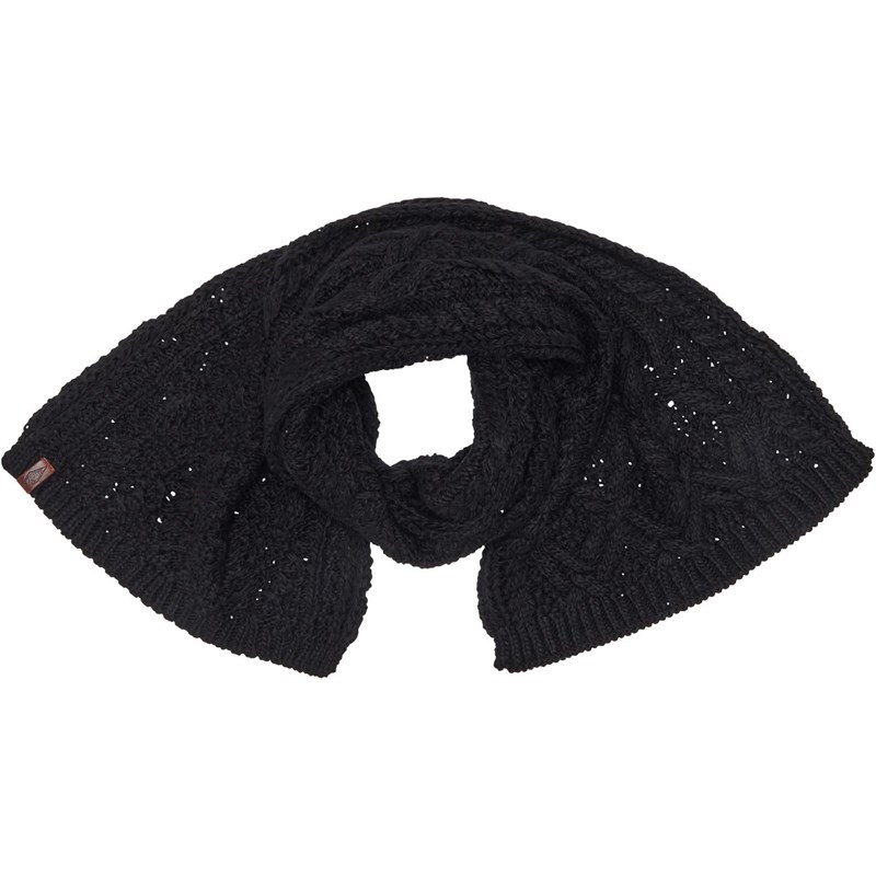 Superdry Damskie Neska Cable Szalik Czarny