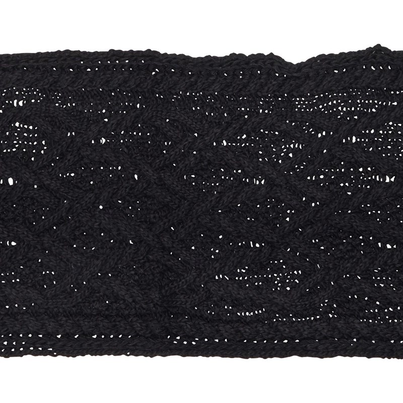 Superdry Damskie Neska Cable Szalik Czarny