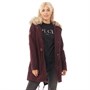 Superdry Damskie Borderlands Faux Fur Kurtka Parka Wino