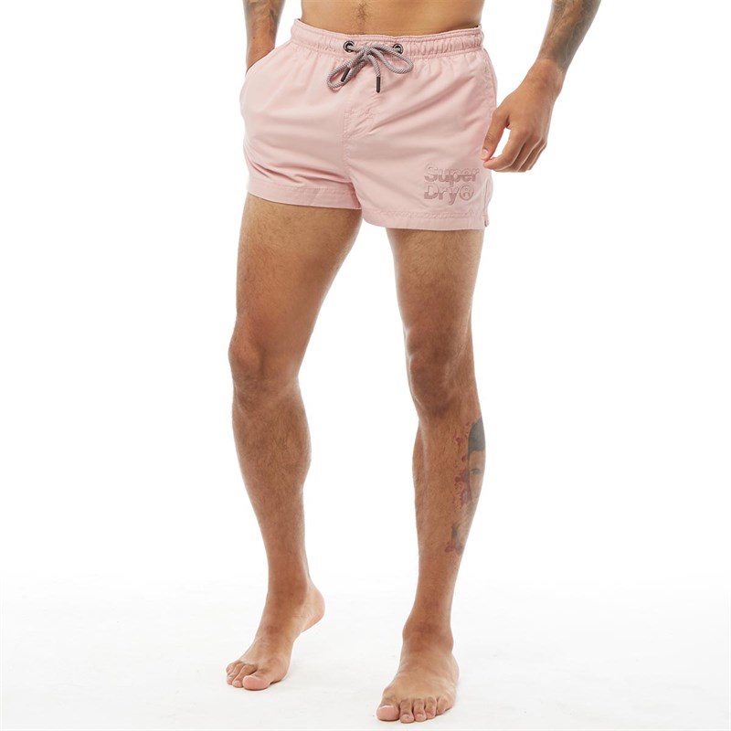 Superdry Męskie Sorrento Pastel Szorty Kąpielowe Różowy