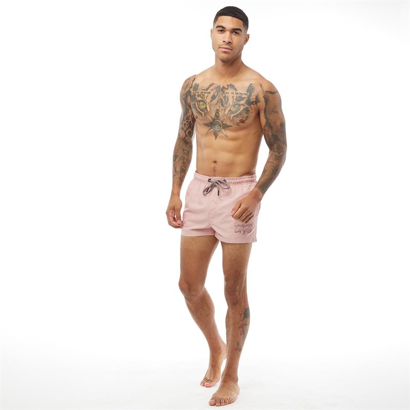 Superdry Męskie Sorrento Pastel Szorty Kąpielowe Różowy