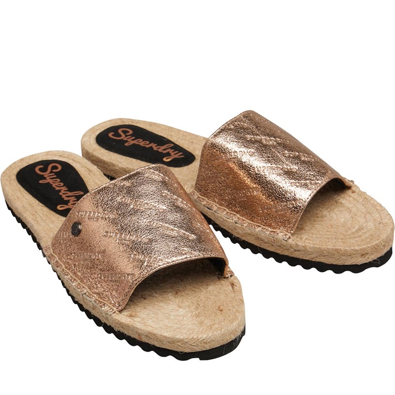 Superdry Sandales Maya Femme Métallique