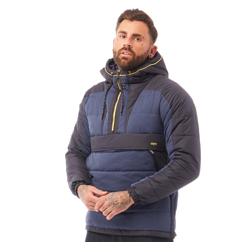 Superdry Veste Downhill Padded Overhead Homme Bleu Marine
