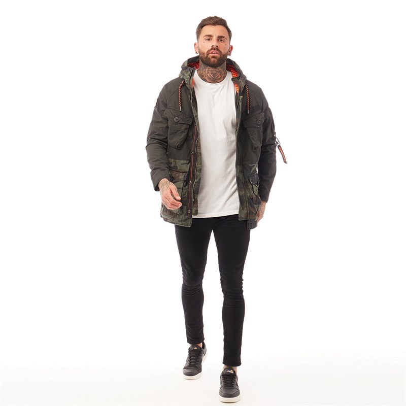 Superdry Heren Rookie Panther Elevated Parka Multi