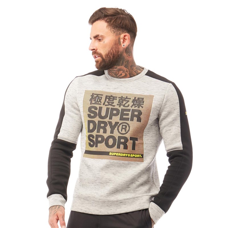 Superdry Herrer Gym Tech Sweatshirt Grå