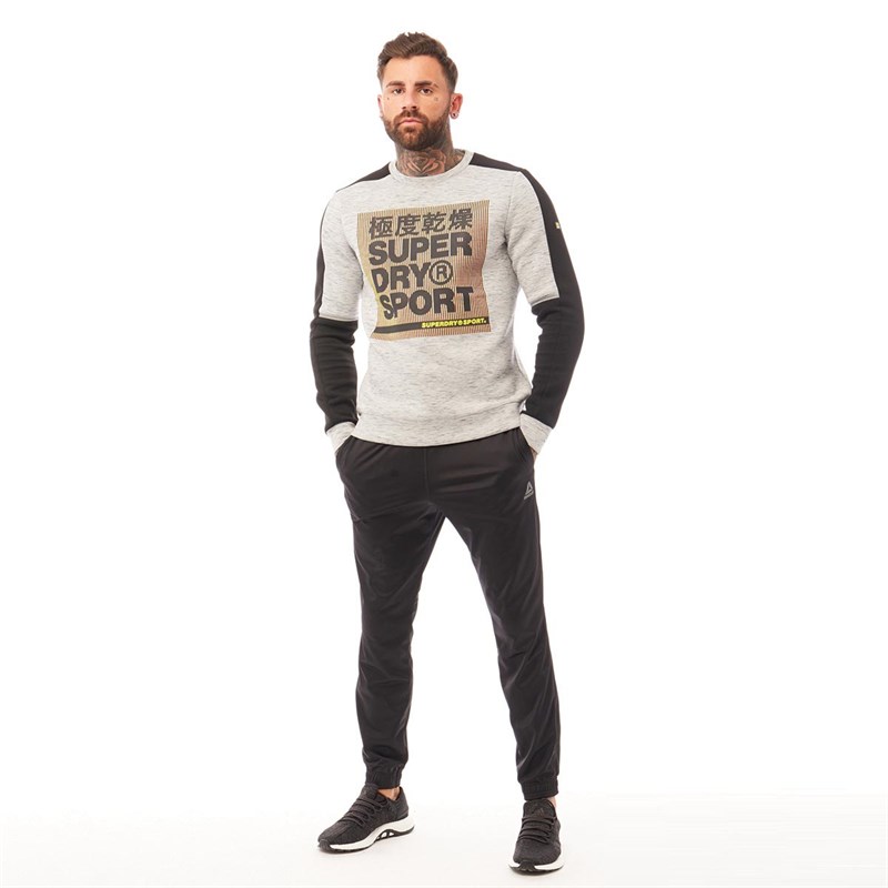 Superdry Herrer Gym Tech Sweatshirt Grå