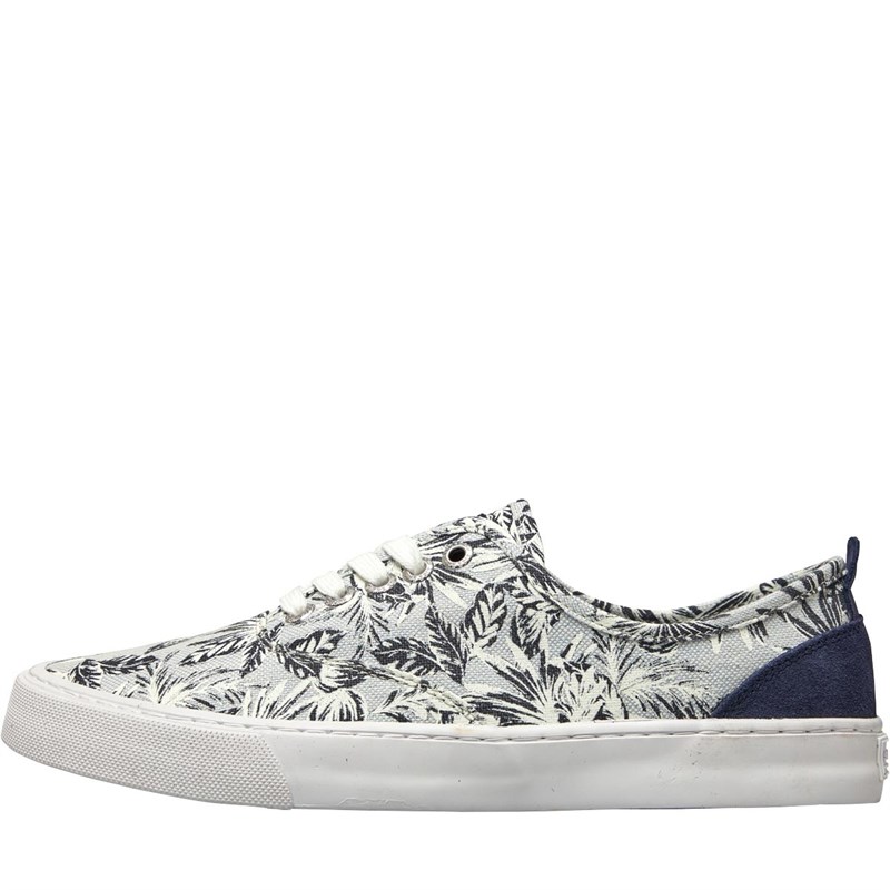 Superdry Mens Edit Dap Canvas Pumps Blue Chambray Print