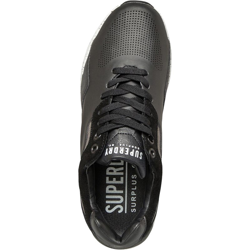 Superdry Męskie Surplus Good Runner Buty Sportowe Czarny
