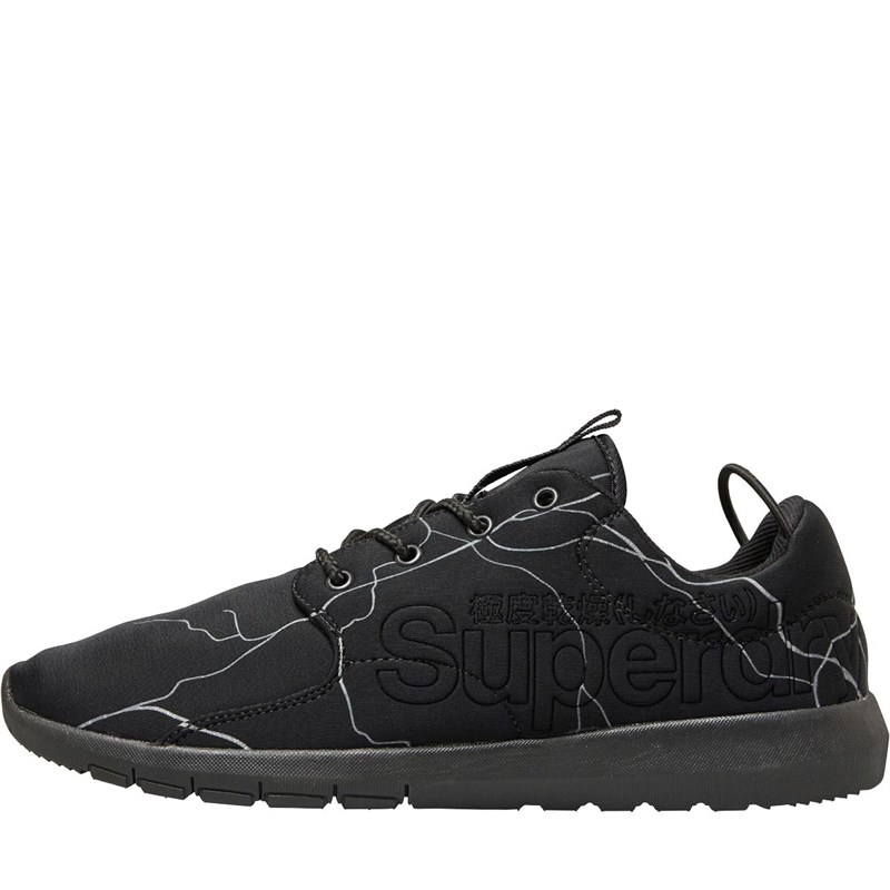 Superdry Męskie Scuba Sport Buty Sportowe Czarny