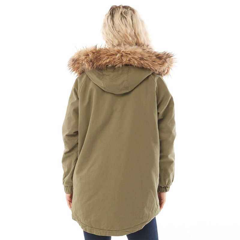 Superdry Veste Parka Lucy Rookie Femme Kaki