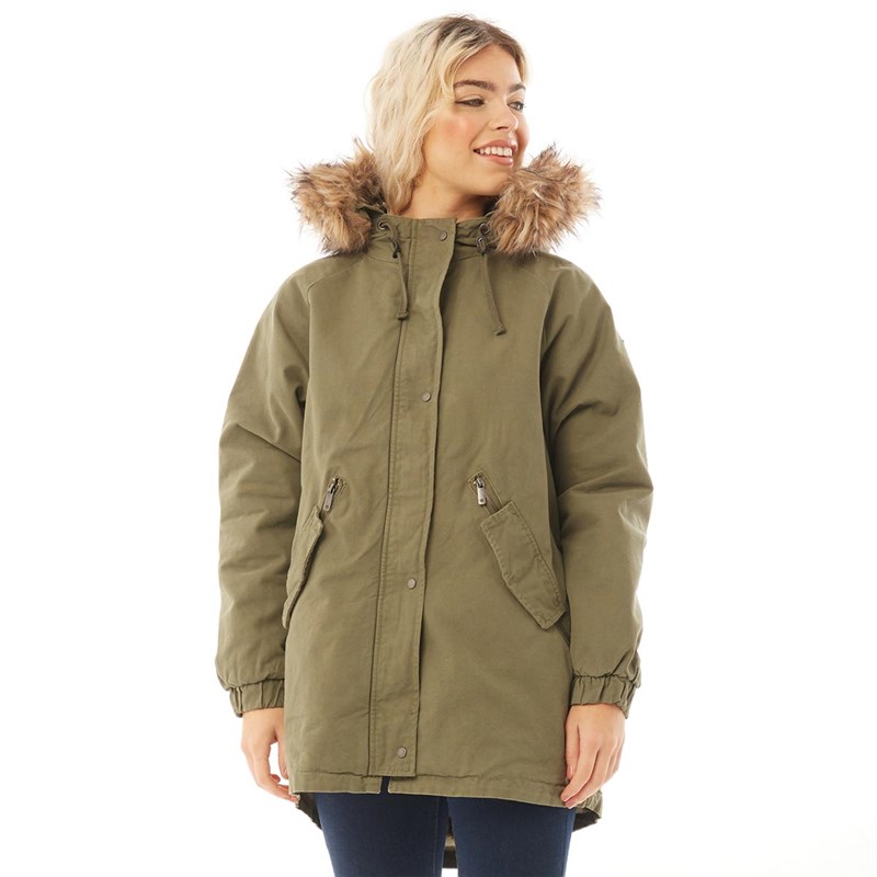 Superdry Veste Parka Lucy Rookie Femme Kaki