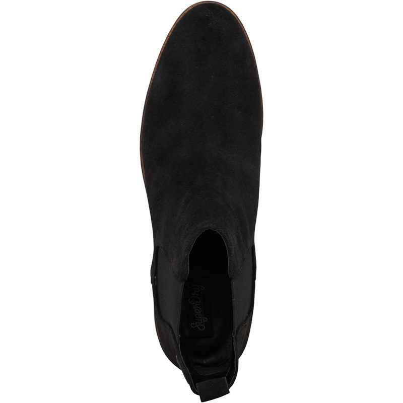 Superdry Womens Millie-Lou Suede Chelsea Boots Black