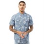 Superdry Chemise à Manches Courtes S/S Loom Worker Homme Bleu Denim