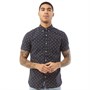 Superdry Mens Short Sleeve Classic Seersucker Shirt Navy AOP