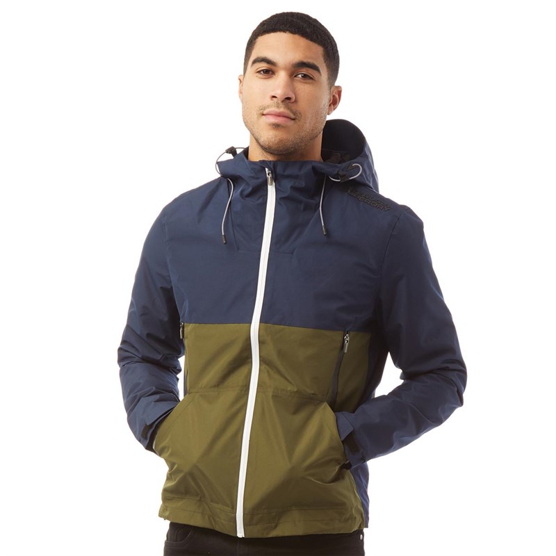 Superdry Mens Tech Colourblock Elite Jacket Nautical Navy