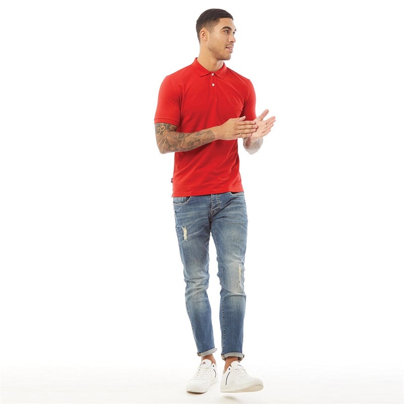 Superdry Polo Classic Micro Lw Pique Homme Rouge vif