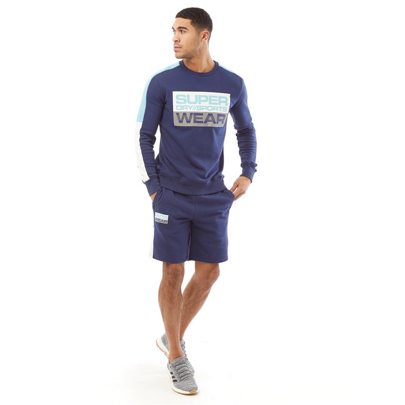 Superdry Herren Streetsport Shorts Navy