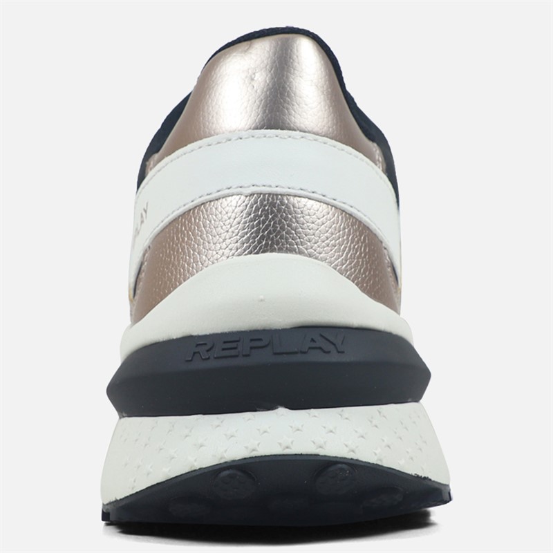 Replay Womens Athena Trainers Black Off White