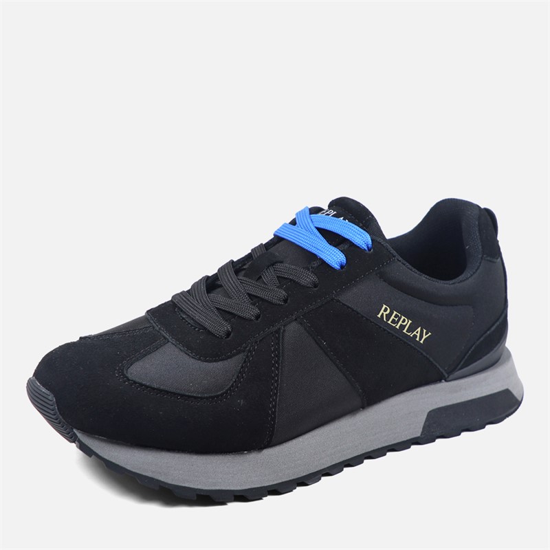 Replay Mens Castor Trainers Black