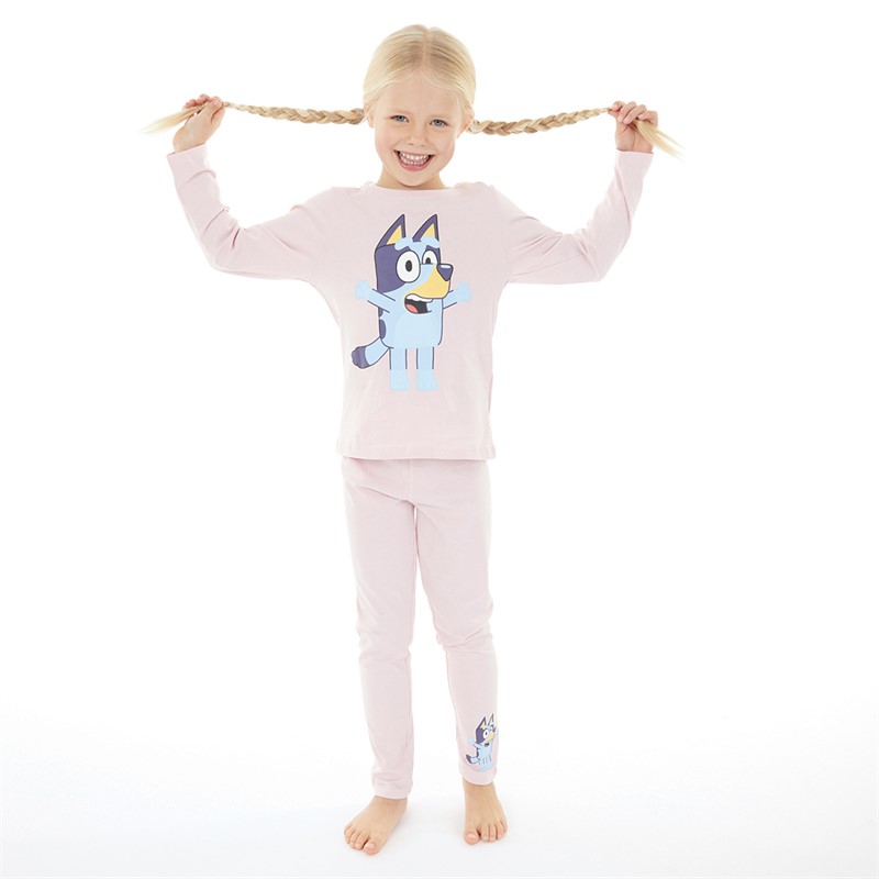 Bluey Girls Albi Long Sleeve Pyjamas Parfait Pink