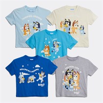 Bluey Boys Five Pack T-Shirts Multi