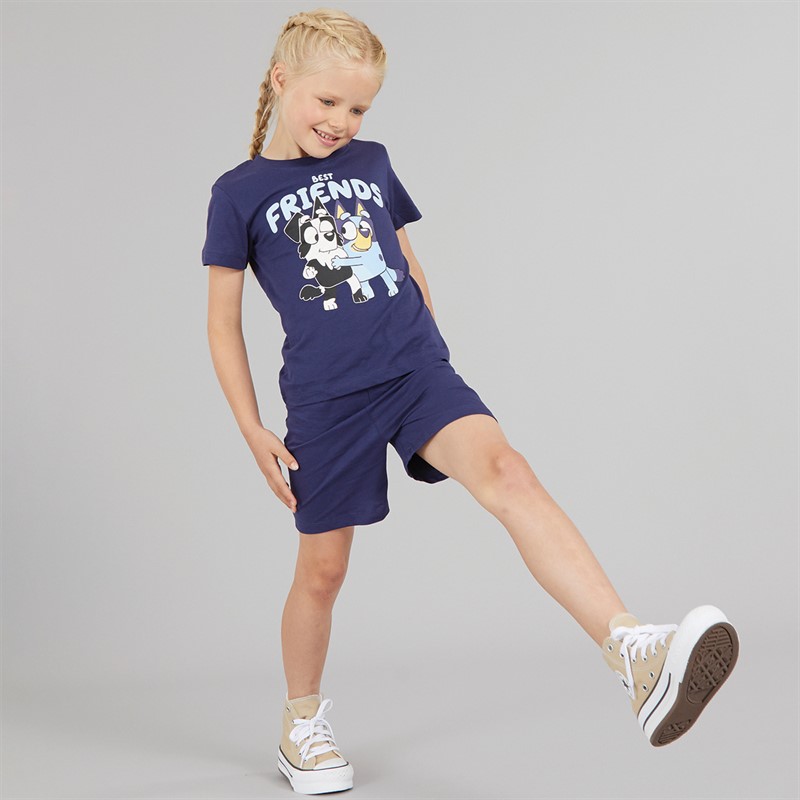 Bluey Drenge Kittu Sæt Flade
