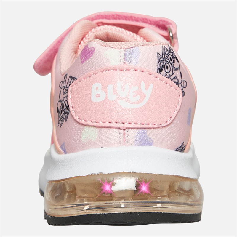 Bluey Infant Girls Bluey And Bingo Light Up Trainers Pink/Multi