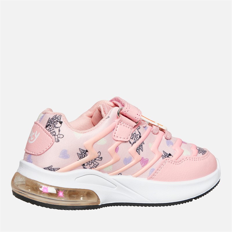 Bluey Infant Girls Bluey And Bingo Light Up Trainers Pink/Multi