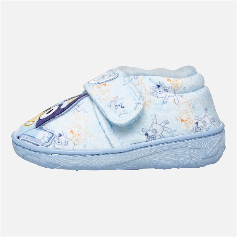 Bluey Infant Blue AOP Slippers Light Blue
