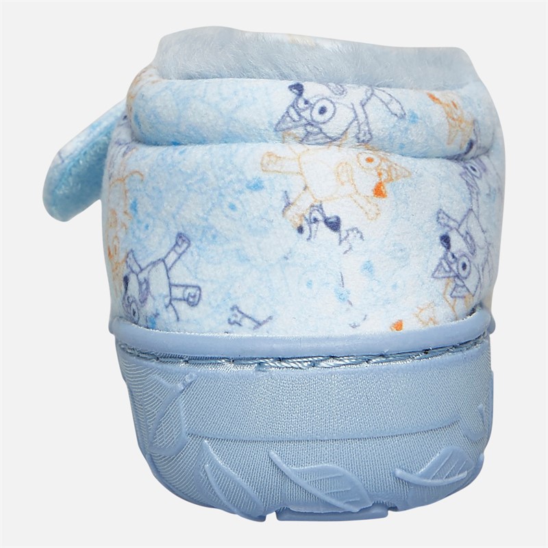Bluey Infant Blue AOP Slippers Light Blue