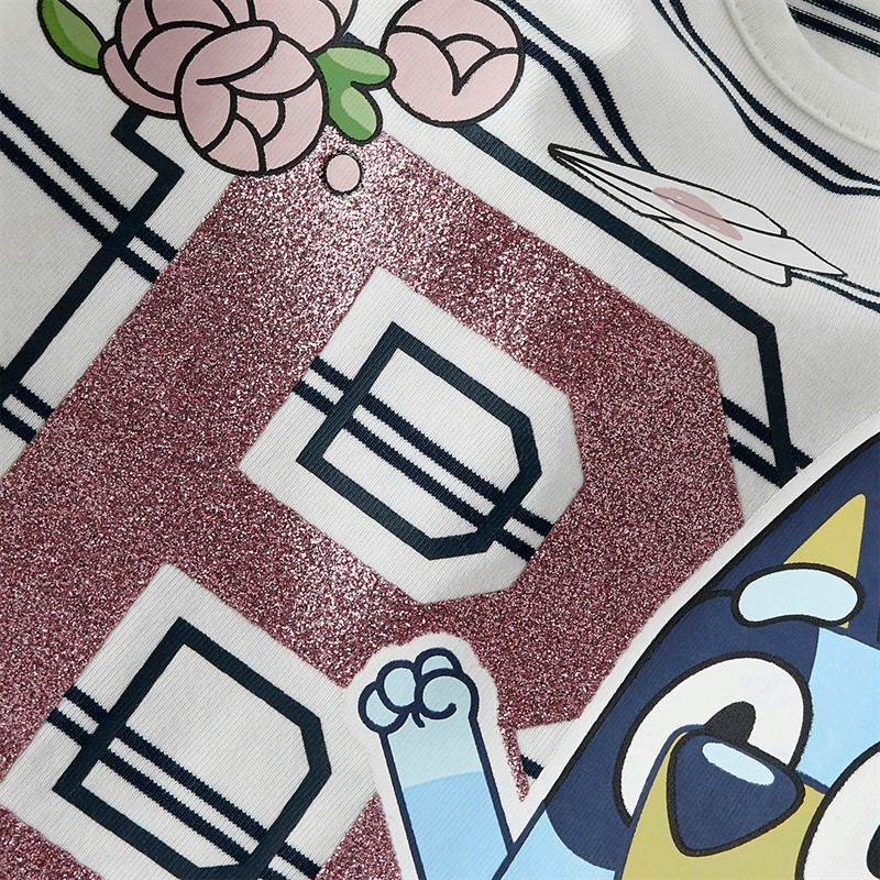 Bluey Girls Siska Long Sleeve T-Shirt Bright White