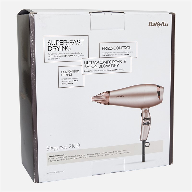 Babyliss Womens Elegance 2100 Ionic 5336cu Hair Dryer Multi