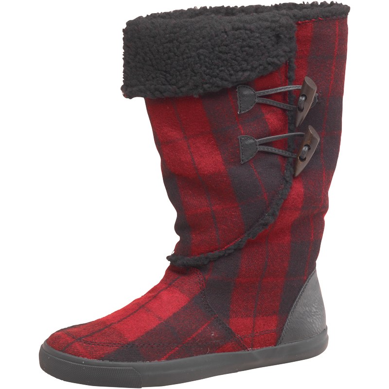 Rocket Dog Womens Tansy Lumber Plaid Boots Red Plable
