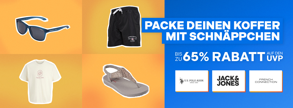 Packe deinen Koffer mit Schnäppchen