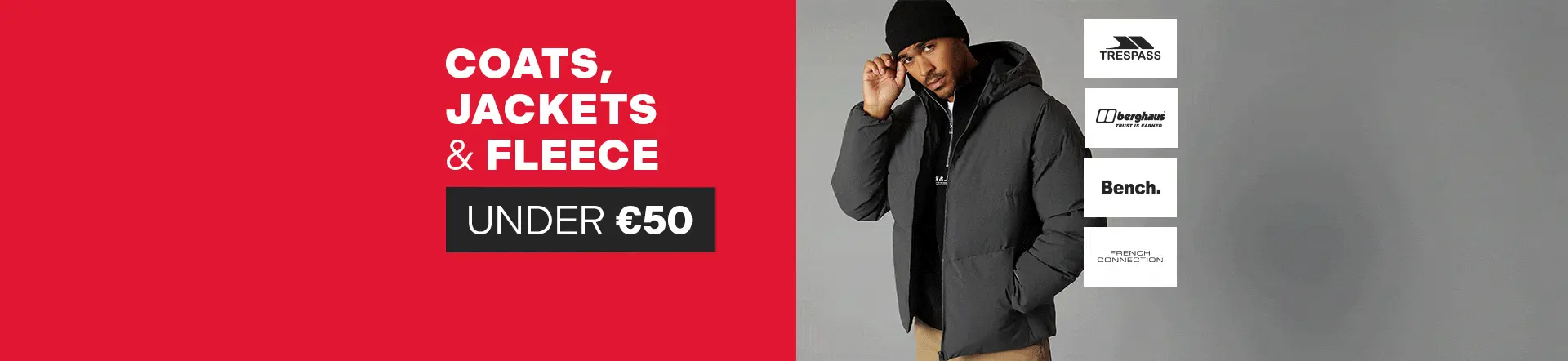Coats, Jackets & Fleece  Under €50