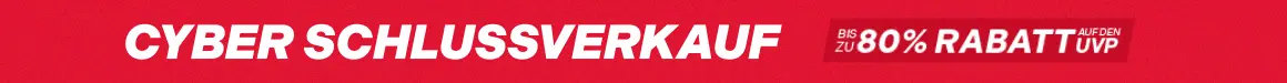 Cyber Schlussverkauf - Bis zu 80% Rabatt auf den UVP