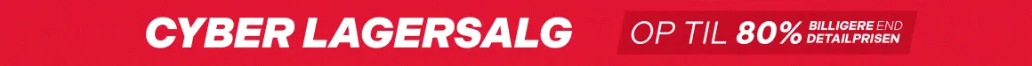 Cyber lagersalg - Op til 80% billigere end detailprisen