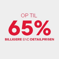Op til 65% billigere end detailprisen