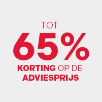 Tot 65% korting op de adviesprijs