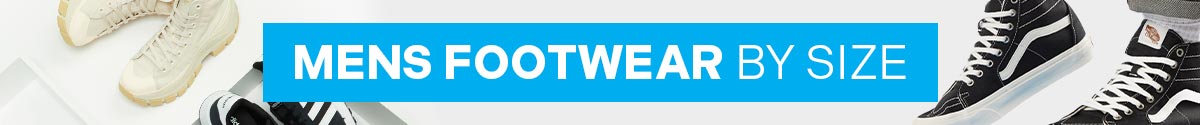 Mens footwear by size